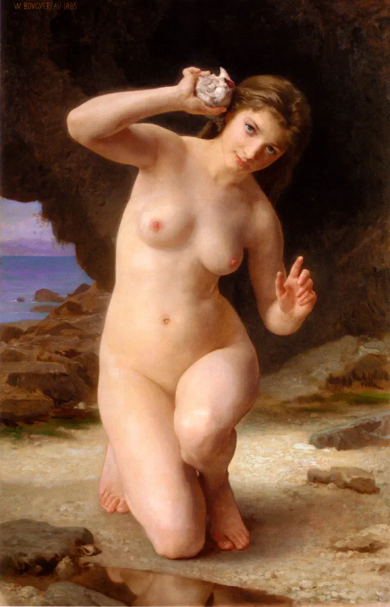 Bouguereau, William - Femme au Coquillage - 1885 Bouguereau, William - Femme au Coquillage - 1885