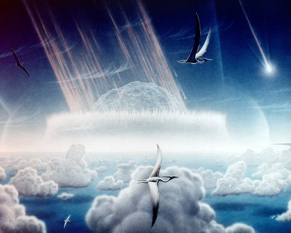 Impact de météorite sur la Terre