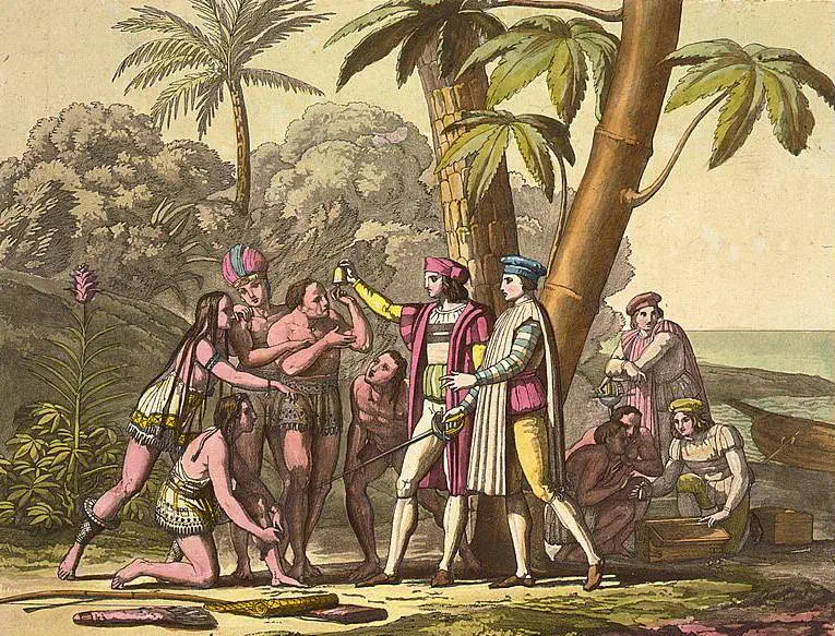 Christoph Colomb et les indiens d’Amérique